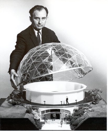 TELL Project, Roger Ferragallo with Scale Model, 1968.